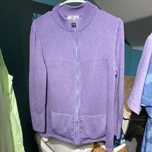 St. John Sport | Full zip sweater w/ pockets sz M